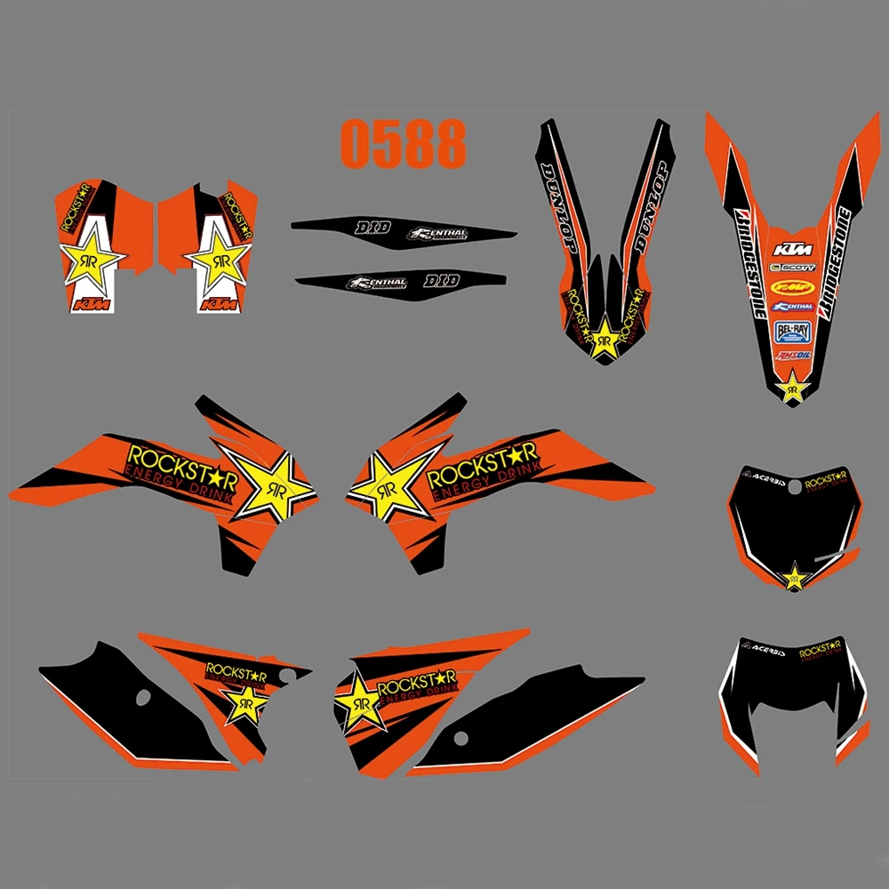 For KTM EXC XCW XCF-W 2014 2015 2016 Graphics Decals Stickers Custom Number Name 3M Full Motorcycle Backgrounds Accessories
For KTM EXC XCW XCF-W 2014 2015 2016 Graphics Decals Stickers Custom Number Name 3M Full Motorcycle Backgrounds Accessories