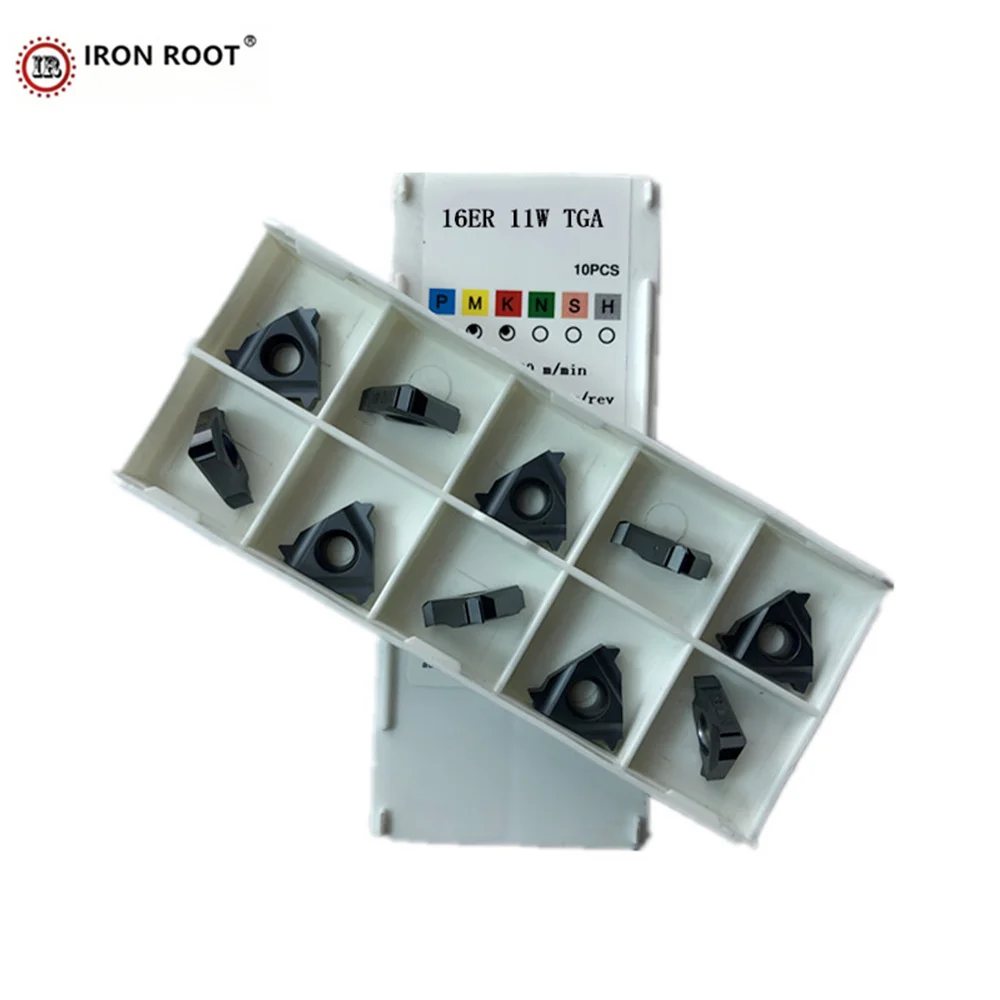 

IRON ROOT 16ER, 16IR, 8W, 10W, 11W, 12W, 14W, TGA CNC Lathe Tool Thread Insert For Metal Lathe SER, SEL, Thread Tool Holder