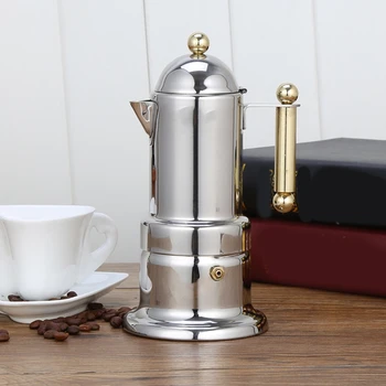 Coffee Maker Pot Stainless Steel Mocha Espresso Latte Stovetop Filter Moka Coffee Maker Coffee Pot for Kitchen 200Ml
Coffee Maker Pot Stainless Steel Mocha Espresso Latte Stovetop Filter Moka Coffee Maker Coffee Pot for Kitchen 200Ml