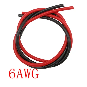 1Meter Red+1Meter Black Heatproof Soft Silicone Wire 6AWG 6 Gauge Premium Extra Flexible Silicone Wire Cale
1Meter Red+1Meter Black Heatproof Soft Silicone Wire 6AWG 6 Gauge Premium Extra Flexible Silicone Wire Cale