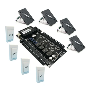 Tcp/ip Four Door One Way C3-400 KR300 Double Frequency Four Door Lock Access Control System 
Tcp/ip Four Door One Way C3-400 KR300 Double Frequency Four Door Lock Access Control System