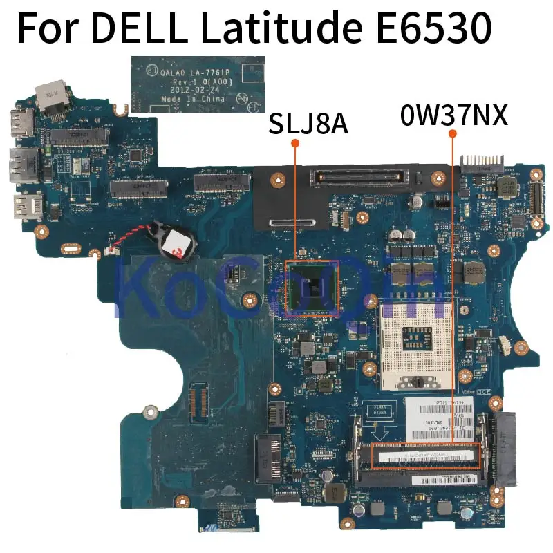 Материнская плата DDR3 для ноутбука DELL Latitude E6530 SLJ8A материнская плата для ноутбука 0W37NX QALA0
Материнская плата DDR3 для ноутбука DELL Latitude E6530 SLJ8A материнская плата для ноутбука 0W37NX QALA0