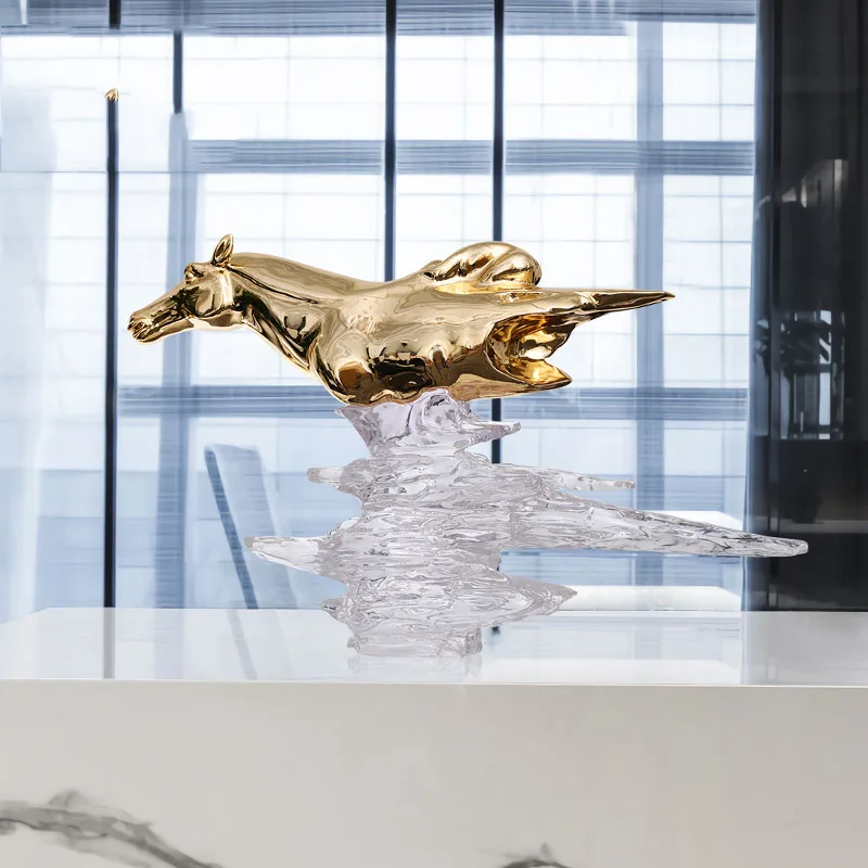 79cm Plating Gold Silver Torn Half Length Running Horse Decor Animals Desktop Gift Statue Ornaments Home Decor Hotel Accessorie
79cm Plating Gold Silver Torn Half Length Running Horse Decor Animals Desktop Gift Statue Ornaments Home Decor Hotel Accessorie