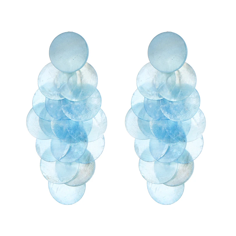 Chic Blue Round Shell Tassel Statement Earring For Women Za Jewelry Bohemia Charm Dangle Earrings 2019 Fashion Party Dress
Chic Blue Round Shell Tassel Statement Earring For Women Za Jewelry Bohemia Charm Dangle Earrings 2019 Fashion Party Dress