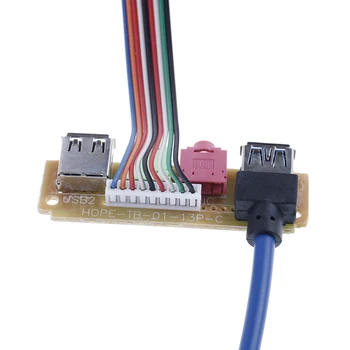 USB 2.0 3.0 port chassis PC computer case audio front panel replace cable 70cm