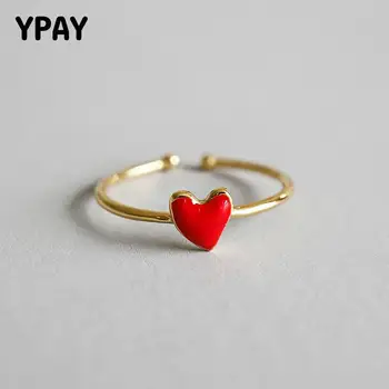 YPAY 100% Real S925 Sterling Silver Adjustable Ring for Girl Red Drop Glaze Love Heart Opening Rings Female Lady Jewelry YMR614
YPAY 100% Real S925 Sterling Silver Adjustable Ring for Girl Red Drop Glaze Love Heart Opening Rings Female Lady Jewelry YMR614