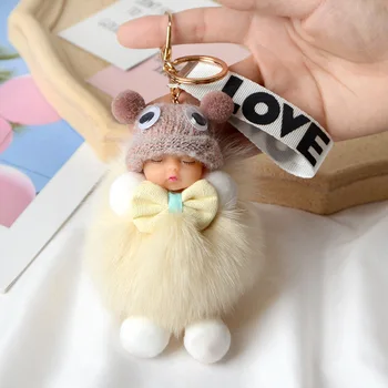 Sleep Doll Keychain Female South Korea Cute Creative Car Key Chain Pendant Plush doll bao bao gua shi
Sleep Doll Keychain Female South Korea Cute Creative Car Key Chain Pendant Plush doll bao bao gua shi