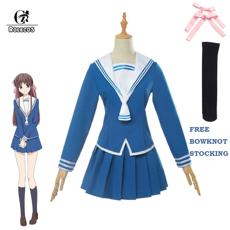 ROLECOS Anime Fruits Basket Cosplay Costume Tooru Honda Cosplay Uniform Girl School Uniform Women Sailor Costume
ROLECOS Anime Fruits Basket Cosplay Costume Tooru Honda Cosplay Uniform Girl School Uniform Women Sailor Costume