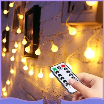 Waterproof Battery Box Ball Bulb String Light with Remote Control for Christmas Party Decoration 5M 50Leds
Waterproof Battery Box Ball Bulb String Light with Remote Control for Christmas Party Decoration 5M 50Leds