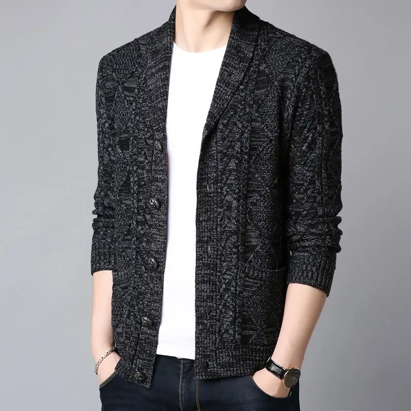 Cardigan Sweater Men's Fashion Casual V-neck Knitted Cashmere Sweater Coat Men Winter Loose Long Sleeve Sweater Jacket Y330
Cardigan Sweater Men's Fashion Casual V-neck Knitted Cashmere Sweater Coat Men Winter Loose Long Sleeve Sweater Jacket Y330