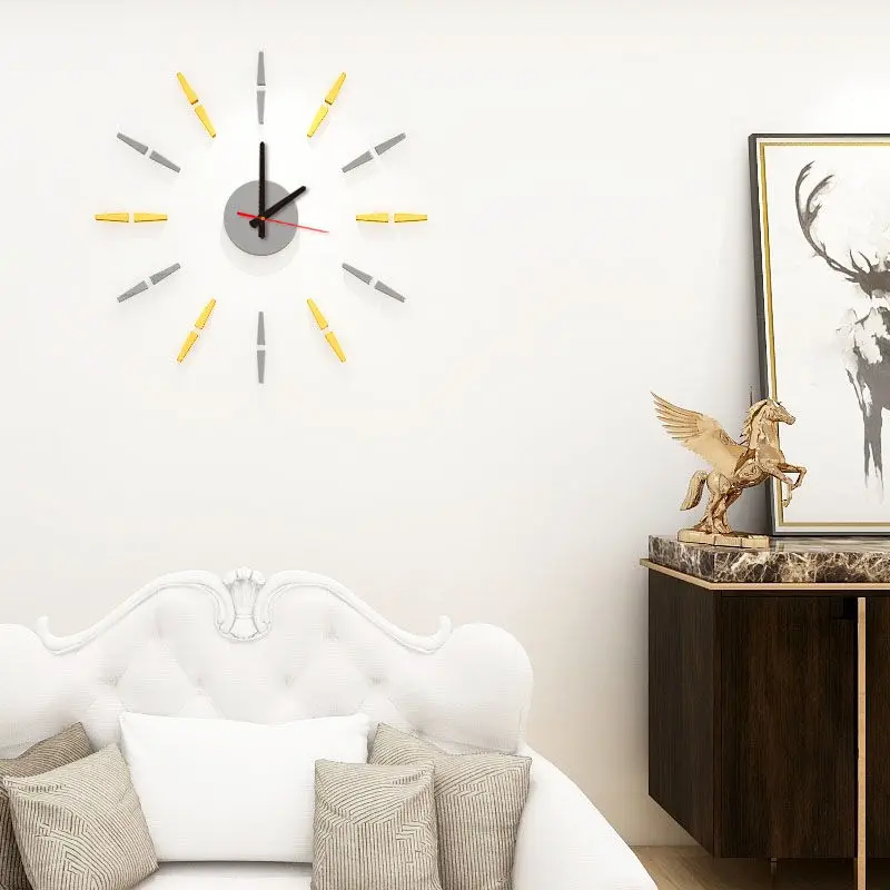Acrylic Large Wall Clock Sticker Muted 3D DIY Mirror Stickers Quartz Art Home Modern Decoration Creative Horloge
Acrylic Large Wall Clock Sticker Muted 3D DIY Mirror Stickers Quartz Art Home Modern Decoration Creative Horloge