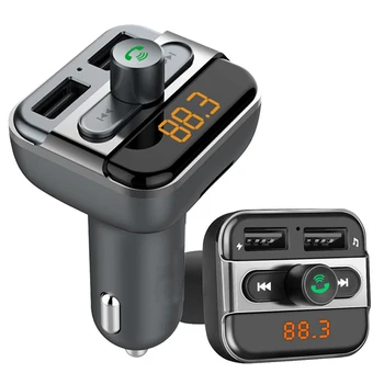 Car Handsfree Wireless Bluetooth Kit FM Transmitter Car MP3 Radio Adapter 2 USB Charger FM Modulator Car Accessories
Car Handsfree Wireless Bluetooth Kit FM Transmitter Car MP3 Radio Adapter 2 USB Charger FM Modulator Car Accessories