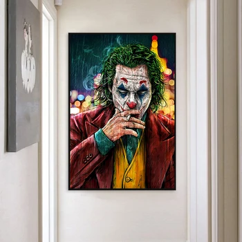 Movie Star Joker Oil Canvas Painting Comic Joker Posters and Prints Wall Decor Painting Wall Pictures for Living Room Decoration 
Movie Star Joker Oil Canvas Painting Comic Joker Posters and Prints Wall Decor Painting Wall Pictures for Living Room Decoration