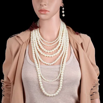 2020 New Fashion Luxury Long Multi Layer Necklace and Dangle Earrings Strand Handmade Beads Pearl Jewlery Sets for Women Gift
2020 New Fashion Luxury Long Multi Layer Necklace and Dangle Earrings Strand Handmade Beads Pearl Jewlery Sets for Women Gift