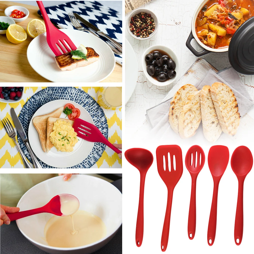 Spatulas Spoon Ladle Kitchenware Bar Kitchen Bakery Kitchenware Suit Red Silicone Restaurant Home Cooking Utensils Nonstick Pan
Spatulas Spoon Ladle Kitchenware Bar Kitchen Bakery Kitchenware Suit Red Silicone Restaurant Home Cooking Utensils Nonstick Pan