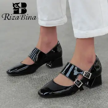 RIZABINA Women Pumps Real Leather Casual Square Heels Shoes Women New Spring Metal Buckle Fashion Daily Footwear Size 33-40
RIZABINA Women Pumps Real Leather Casual Square Heels Shoes Women New Spring Metal Buckle Fashion Daily Footwear Size 33-40