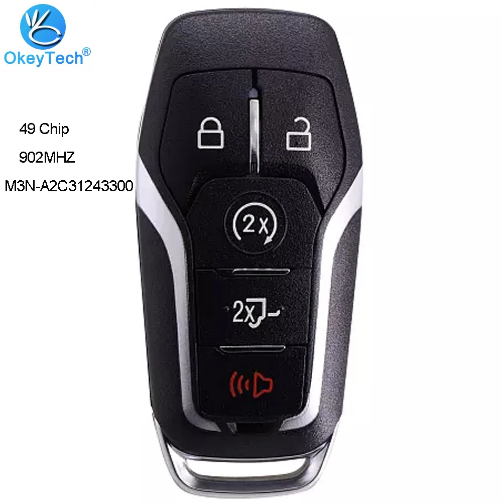 OkeyTech Orginal 49Chip 902MHZ 5 Buttons New Remote Smart Key Entry Fob M3N-A2C31243300 For ford 2013 2014 2015 2016 2017 FUSION
OkeyTech Orginal 49Chip 902MHZ 5 Buttons New Remote Smart Key Entry Fob M3N-A2C31243300 For ford 2013 2014 2015 2016 2017 FUSION