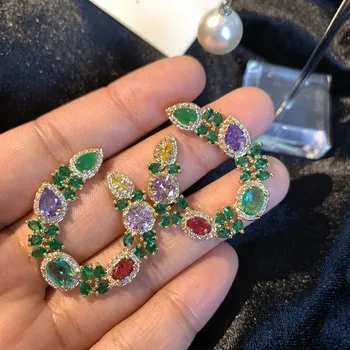 Fashionable Zircon stud earrings geometric rhinestone cherry leaf dangle earrings aretes largos de mujer for women 2020
Fashionable Zircon stud earrings geometric rhinestone cherry leaf dangle earrings aretes largos de mujer for women 2020