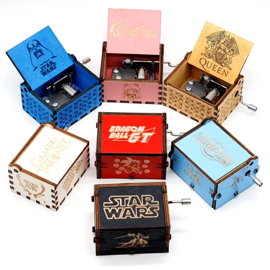 The-Spot-Sale-Wooden-Hand-Crank-Queen-Music-Box-Game-Of-Thrones-To-My-Goigeous-Wife