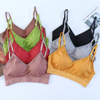 DeRuiLaDy Deep V Seamless Bras For Women Thin Strap Wireless Push Up Bra Comfort Underwear Ladies Sexy Lingerie Soft Bralette 
DeRuiLaDy Deep V Seamless Bras For Women Thin Strap Wireless Push Up Bra Comfort Underwear Ladies Sexy Lingerie Soft Bralette