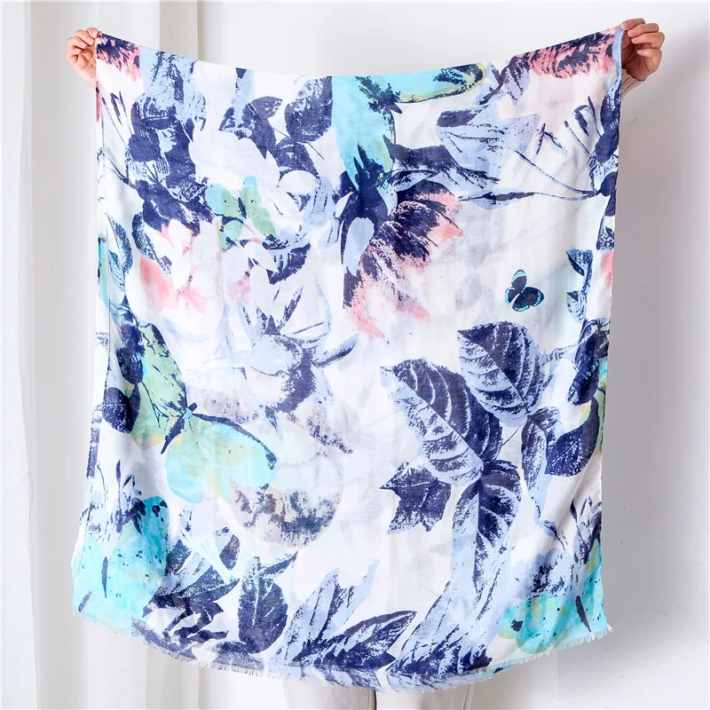 Hcc0ca77ea4174bc3a2a88e8cf982fa2eI Beach Scarf Leave Floral Painting Hcc0ca77ea4174bc3a2a88e8cf982fa2eI