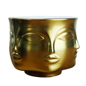 Artist'S Residence Face Flower Pot Decoration Potted Planting Garden Decoration White Pottery Vase Golden Ceramic
Artist'S Residence Face Flower Pot Decoration Potted Planting Garden Decoration White Pottery Vase Golden Ceramic