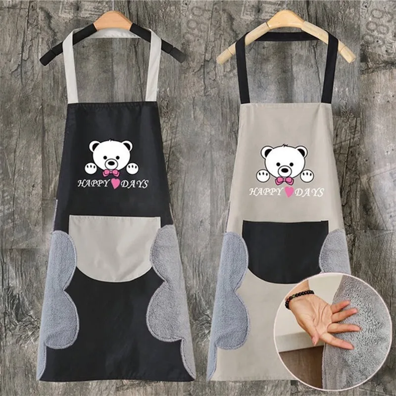 Wiping Hand Apron Waterproof Stained Home Kitchen Cooking Waist Korean Creative Bear Hanging Neck Wipe Towel Apron
Wiping Hand Apron Waterproof Stained Home Kitchen Cooking Waist Korean Creative Bear Hanging Neck Wipe Towel Apron