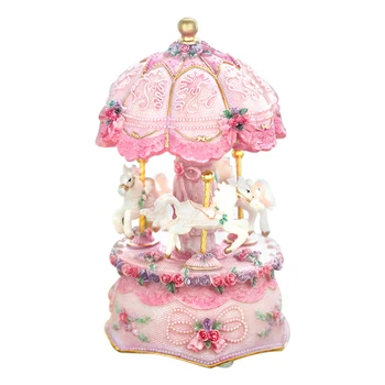 Resin Home Decor Mini Portable Horse Carousel LED Light Christmas Kids Toy Birthday Gifts Mechanism Music Box Romantic Children
Resin Home Decor Mini Portable Horse Carousel LED Light Christmas Kids Toy Birthday Gifts Mechanism Music Box Romantic Children