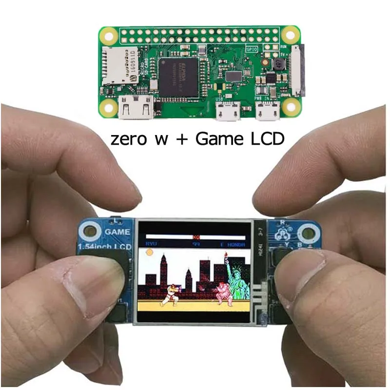 Raspberry Pi zero W+ 1.54 inch mini Game LCD touchscreen for Raspberry pi zero W/3B/3B+
Raspberry Pi zero W+ 1.54 inch mini Game LCD touchscreen for Raspberry pi zero W/3B/3B+