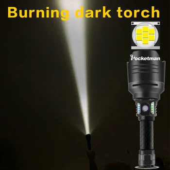 Burning Dark 7 core P10 LED flashlight large wide angle lens telescopic waterproof torch brightness display Use 18650 battery
Burning Dark 7 core P10 LED flashlight large wide angle lens telescopic waterproof torch brightness display Use 18650 battery