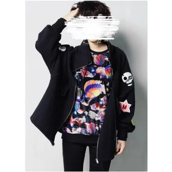 M-4XL large size Korean men's stand-up collar cardigan autumn and winter thickened plus velvet bat sleeve badge boys harajuku
M-4XL large size Korean men's stand-up collar cardigan autumn and winter thickened plus velvet bat sleeve badge boys harajuku