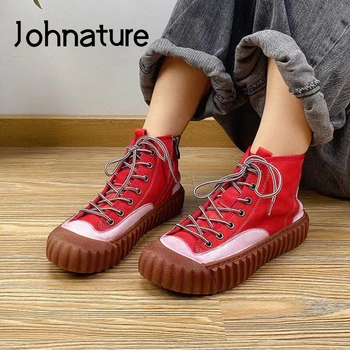 Johnature Ankle Women Boots Genuine Leather 2020 New Winter Women Shoes Mixed Colors Round Toe Flat With Zip Platform Boots
Johnature Ankle Women Boots Genuine Leather 2020 New Winter Women Shoes Mixed Colors Round Toe Flat With Zip Platform Boots