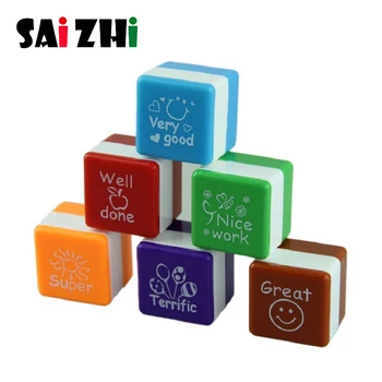 Saizhi 6pcs Kindergarten Teachers Praise Phrase reward Stamper Children School Reward Stamps Sticker DIY English Words kids Toys
Saizhi 6pcs Kindergarten Teachers Praise Phrase reward Stamper Children School Reward Stamps Sticker DIY English Words kids Toys