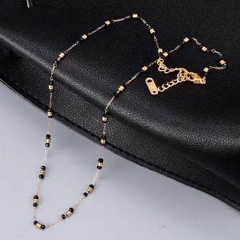 Amaiyllis 14k Gold Minimalist Black Crystal Clavicle Chain Necklace Collar Statement Sweater Chain Necklace For Female Jewelry
Amaiyllis 14k Gold Minimalist Black Crystal Clavicle Chain Necklace Collar Statement Sweater Chain Necklace For Female Jewelry
