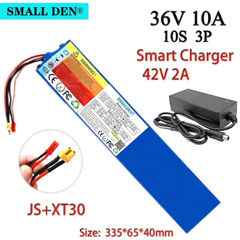 XT30 36V 10Ah 18650 Mijia M365 Li-ion battery pack with BMS + 42V 2A charger ebike electric bike bicycle scooter 
XT30 36V 10Ah 18650 Mijia M365 Li-ion battery pack with BMS + 42V 2A charger ebike electric bike bicycle scooter