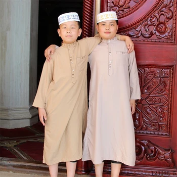 

Arabic Clothes for Kids Jubba Thobe Brother Islamic Clothing Saudi Arabia Dubai Eid for Boys Muslim Kaftan Arab Robes 80-165CM