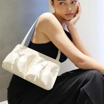 Solid color Tote bag 2020 New High-quality PU Leather Women's Designer Handbag Simple Design Shoulder Bag Ins Chic Underarm Pack
Solid color Tote bag 2020 New High-quality PU Leather Women's Designer Handbag Simple Design Shoulder Bag Ins Chic Underarm Pack