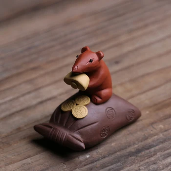 Creative Purple Clay Mouse Figurines Tea Pet Auspicious Rat Zodiac Crafts Mini Animal Statue HomeTea Tray Feng Shu Decoration
Creative Purple Clay Mouse Figurines Tea Pet Auspicious Rat Zodiac Crafts Mini Animal Statue HomeTea Tray Feng Shu Decoration
