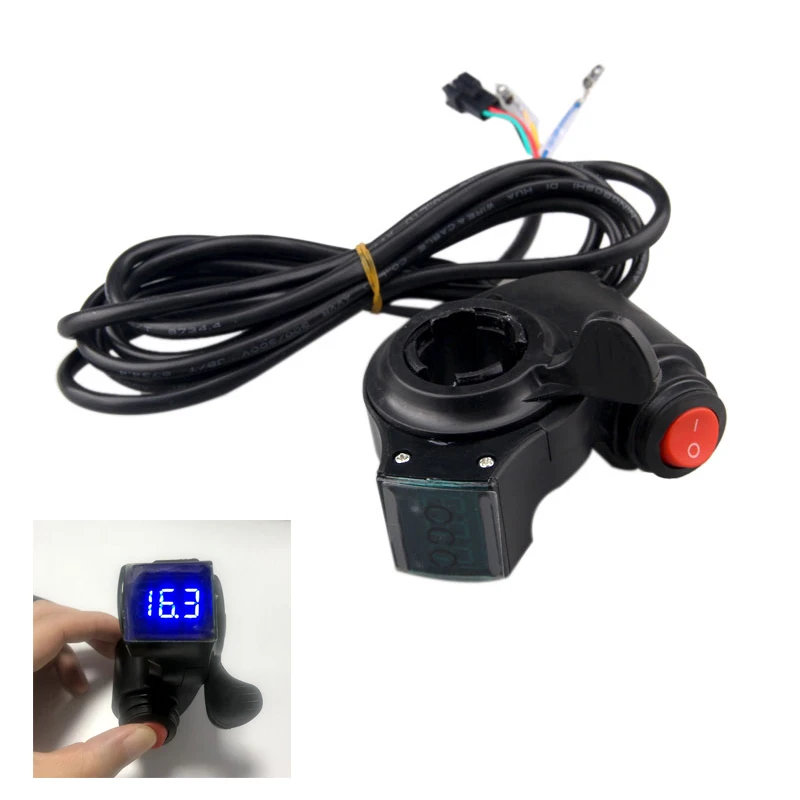 Electric Bike Scooter Thumb Throttle with LCD Digital Battery Voltage Display and Cruise
Electric Bike Scooter Thumb Throttle with LCD Digital Battery Voltage Display and Cruise