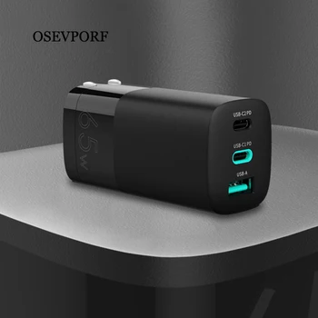 GaN Charger 65W PD Type C Charger Quick Charge QC4.0 3.0 Dual USB C Ports Phone Adapter for iPhone Tablet Macbook Pro Notebbook 
GaN Charger 65W PD Type C Charger Quick Charge QC4.0 3.0 Dual USB C Ports Phone Adapter for iPhone Tablet Macbook Pro Notebbook