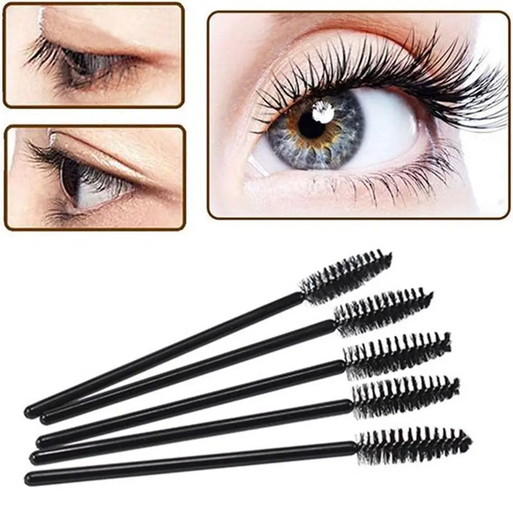 50pcs Black Eyelash Brushes Disposable Mascara Wands Applicator Wand Eyelash Comb Brushes Spoolers Makeup Tool 
50pcs Black Eyelash Brushes Disposable Mascara Wands Applicator Wand Eyelash Comb Brushes Spoolers Makeup Tool