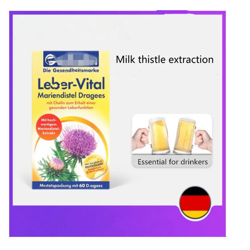 Max Strength Silymarin Extract,Milk Thistle for liv~er Support, Cleanse,Detox 60 pcs/box