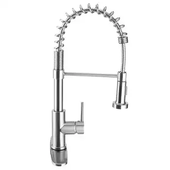 Kitchen Accessories 9/16 Thread Single Lever Pull Out Spring Spout Kitchen Faucet Rotating Water Tap for Kitchen Accessories
Kitchen Accessories 9/16 Thread Single Lever Pull Out Spring Spout Kitchen Faucet Rotating Water Tap for Kitchen Accessories