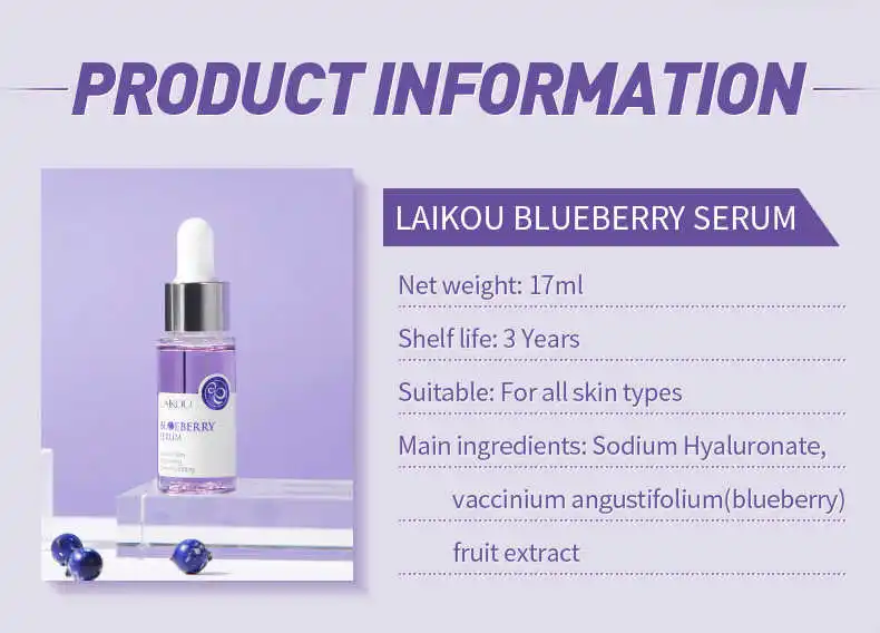 LAIKOU Blueberry Anti Wrinkles Facial Serum Brighten Skin Tone Hydrating Repair Damaged Skin Whitening Remove Spots Skin Care 15 Hcc16dfc65d8743489d38489abf19224fN