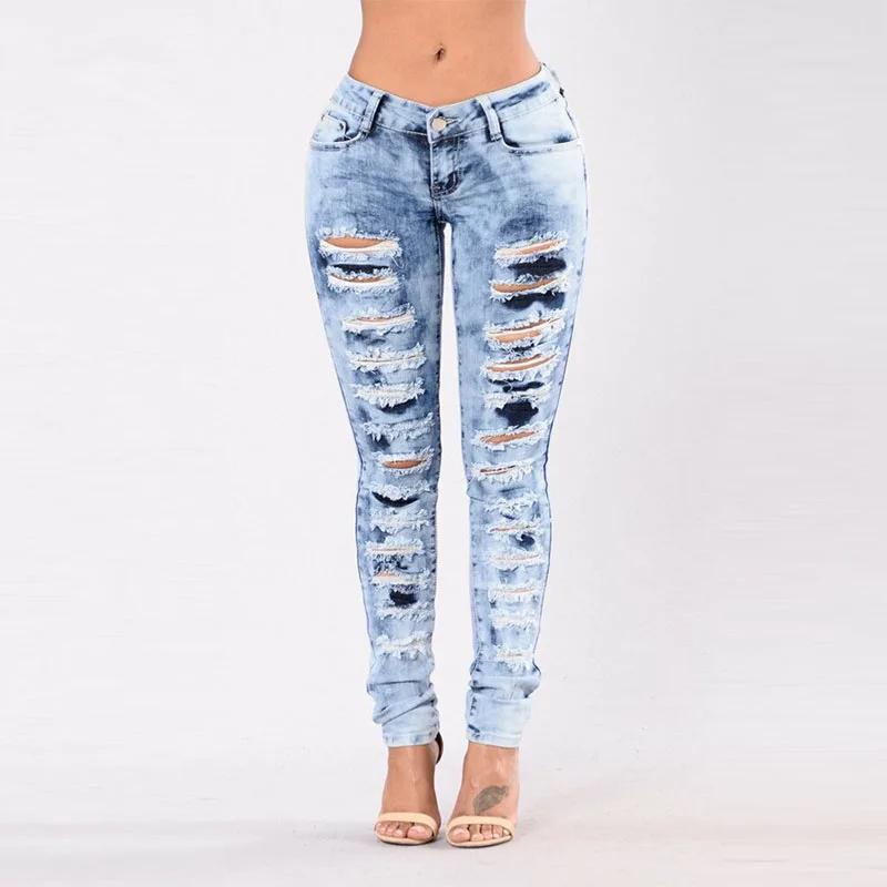 Hot Sale Ripped Jeans For Women Sexy Skinny Denim Jeans Fashion Street Casual Pencil Pants Female Spring And Summer Clothing
Hot Sale Ripped Jeans For Women Sexy Skinny Denim Jeans Fashion Street Casual Pencil Pants Female Spring And Summer Clothing