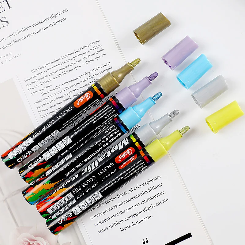 Recruit 8151 Large Size Black Card PEN 15 Color Set Metal Color Pen Metal Color Water-Based DIY Album Pen
Recruit 8151 Large Size Black Card PEN 15 Color Set Metal Color Pen Metal Color Water-Based DIY Album Pen