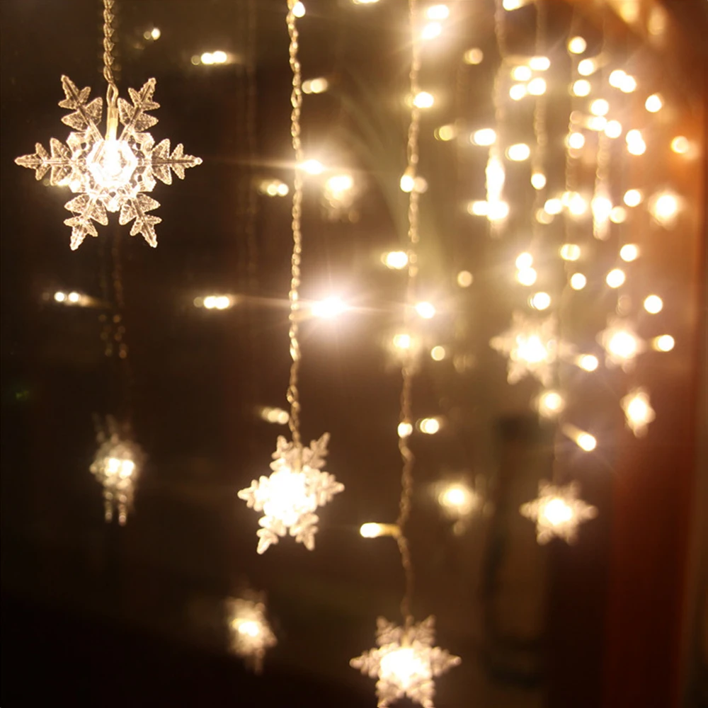 USB Snowflake LED Strip Light Curtain Fairy Lamp Party Christmas Wedding New Year Decoration 4 Colors 1.5x0.5m 2.5x0.5m 3x1m 
USB Snowflake LED Strip Light Curtain Fairy Lamp Party Christmas Wedding New Year Decoration 4 Colors 1.5x0.5m 2.5x0.5m 3x1m