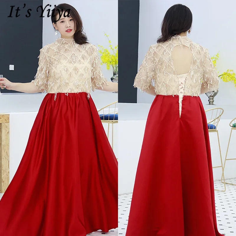 It's Yiiya Evening Dress O-Neck A-Line Sequined Tassel Robe De Soiree DX048 Patchwork Plus Size Half Sleeve Dress Woman Party
It's Yiiya Evening Dress O-Neck A-Line Sequined Tassel Robe De Soiree DX048 Patchwork Plus Size Half Sleeve Dress Woman Party