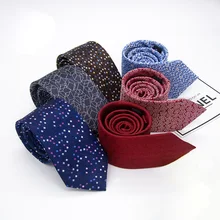 

100% Real Silk Ties Men 7.5cm Geometric Blue Necktie Flower Neckties Mens Business Neck Tie Polka Dot Groom Wedding Tie