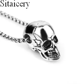 Fashion Titanium Steel Three-dimensional Skull Pendant Necklace Chains Hip Hop Personality Halloween Men's Jewelry Friends Gifts 
Fashion Titanium Steel Three-dimensional Skull Pendant Necklace Chains Hip Hop Personality Halloween Men's Jewelry Friends Gifts